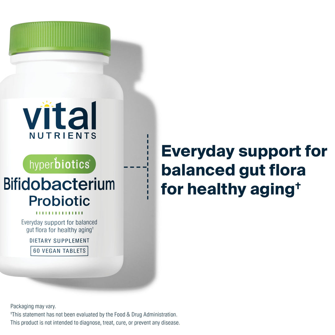 Vital Nutrients Bifidobacterium Probiotic | 7 Targeted Strains | Supports Immune and Digestive Health for Older Adults | Shelf-Stable | Vegan | 60 Tablets