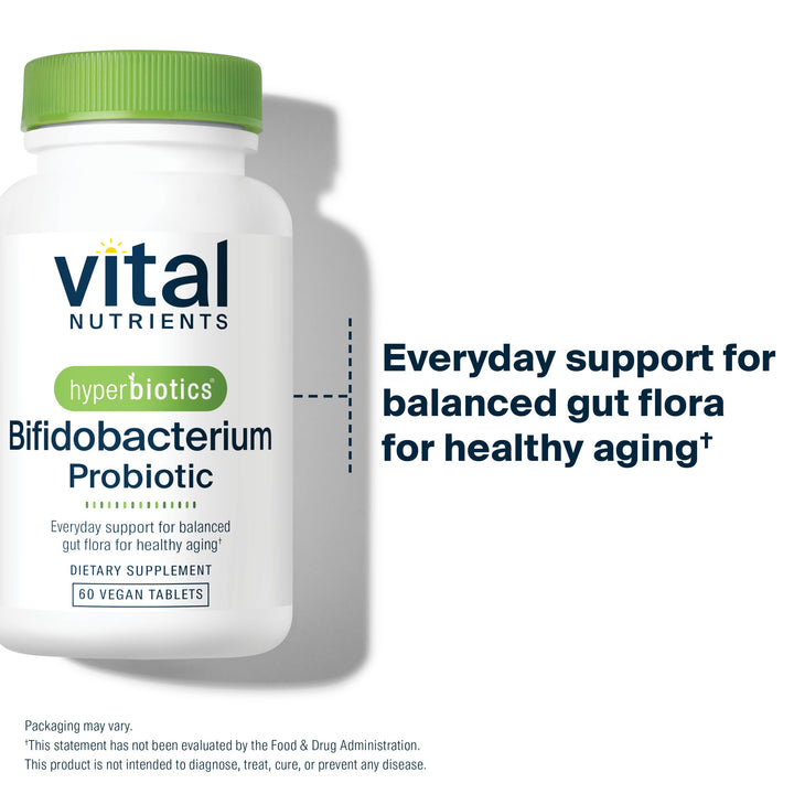 Vital Nutrients Bifidobacterium Probiotic | 7 Targeted Strains | Supports Immune and Digestive Health for Older Adults | Shelf-Stable | Vegan | 60 Tablets