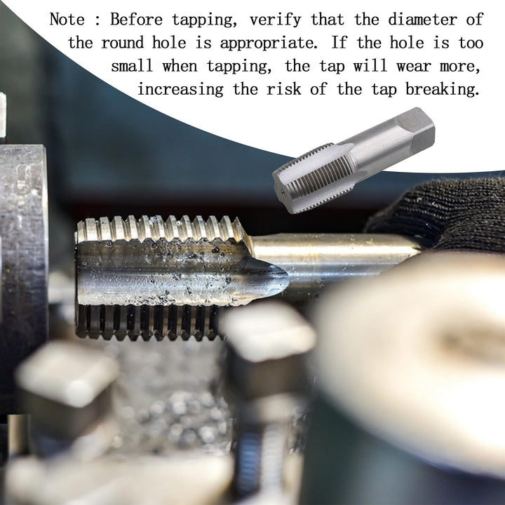 3/4 Inch NPT Pipe Thread Tap Hex Handle Silver Carbon Steel Metric Thread Plug Manual Drill Bit for Thread Processing