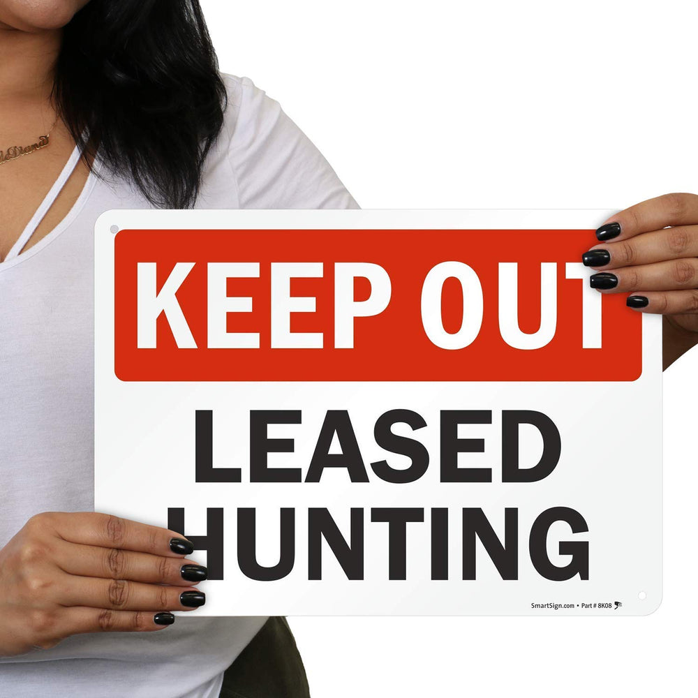 SmartSign Keep Out - Leased Hunting Sign | 10 x 14 Alum