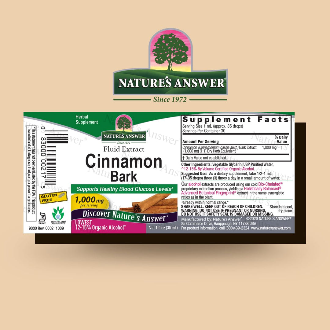 Nature&#39;s Answer Cinnamon Bark, 1-Fluid Ounce