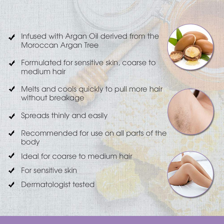 Honey Wax with Argan Oil, 14 oz