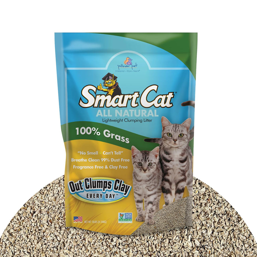 All Natural Clumping Cat Litter, 10 Pound (160oz 1 Pack) - Alternative to Clay and Pellet Litter - Chemical and 99% Dust Free - Unscented and Lightweight
