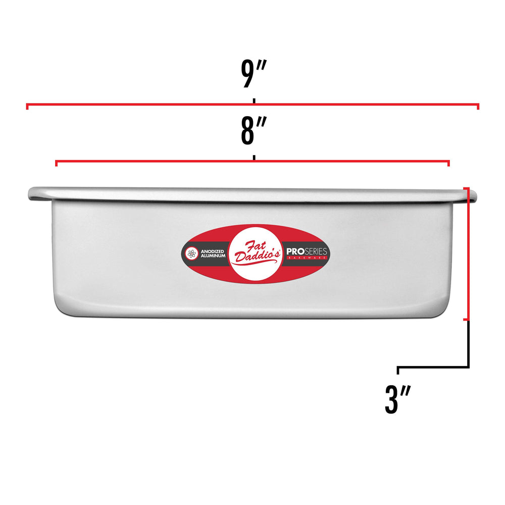 PSQ-883 Anodized Aluminum Square Cake Pan, 8 x 3 inch
