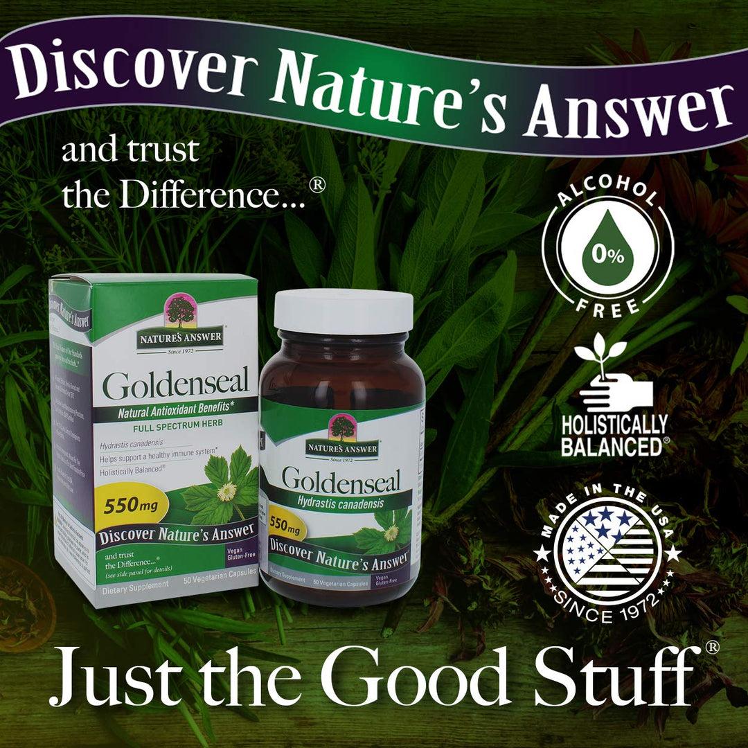 Nature&#39;s Answer Goldenseal Root Vegetarian Capsules 50-Count 50 Count AD