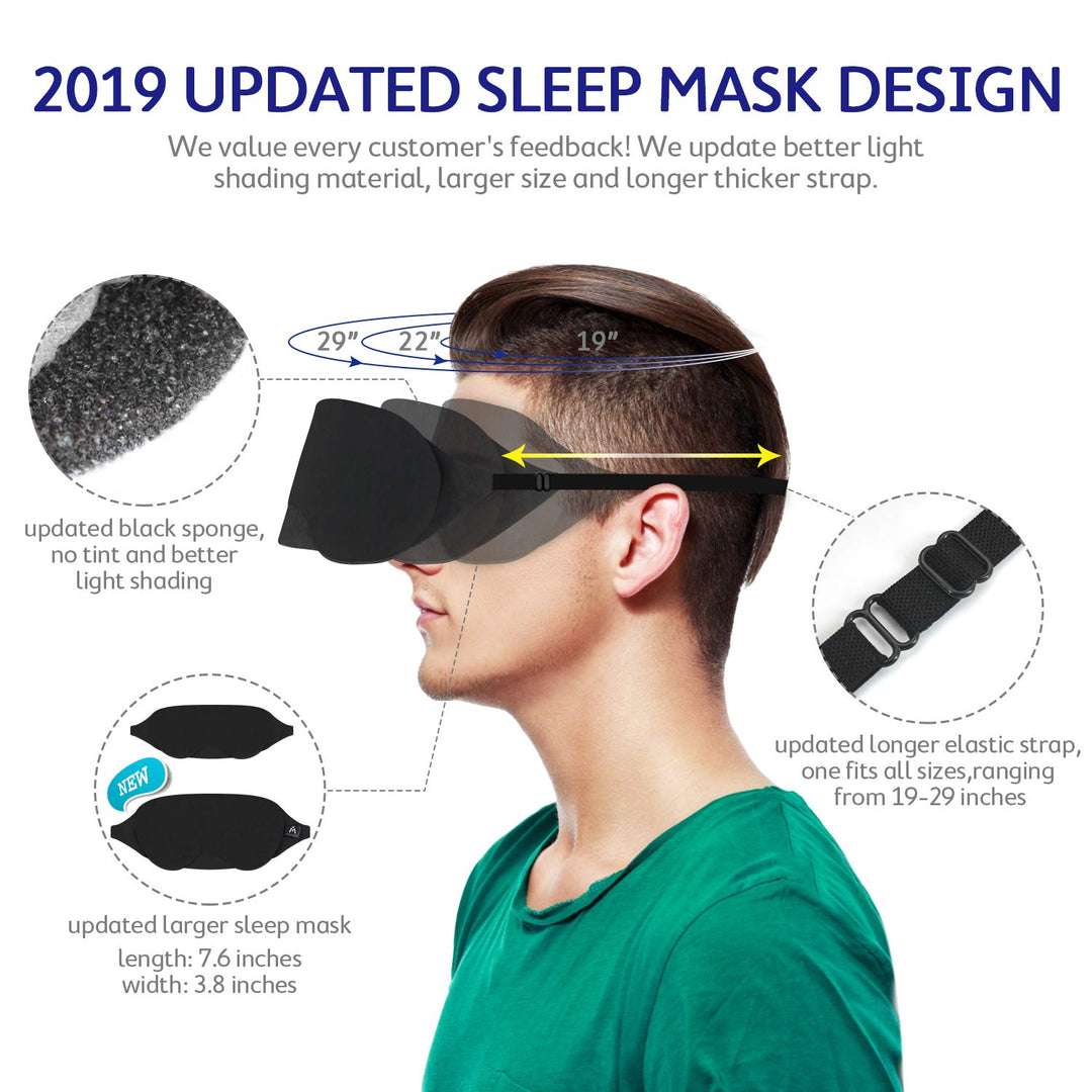 Mavogel Cotton Sleep Mask - Updated Design Light Blocki