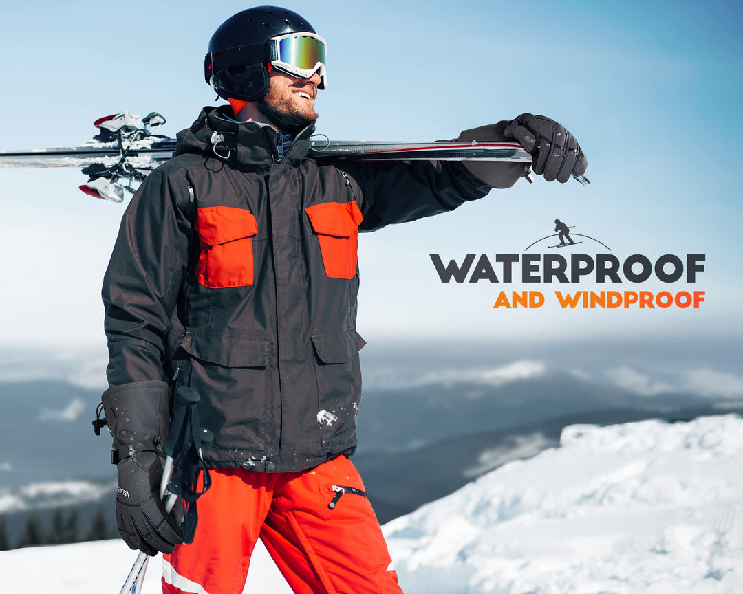 Eco Gray Ski Gloves - Gray, L