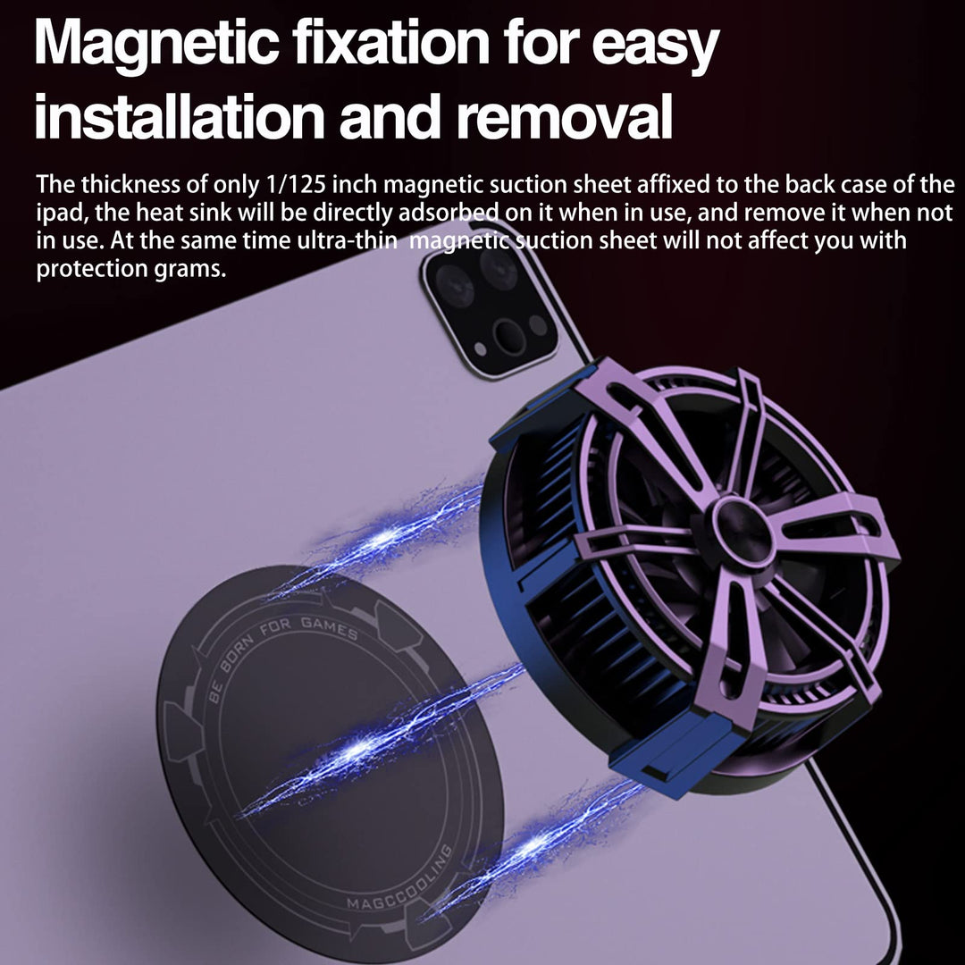 Tablet Cooler for ipad/iPhone/Surface pro [Minimum 21.2? Cold to Freezing] Magnetic Phone Radiator,MagSafe Compatible, ipad Cooler, Advanced Cooling Technology for Mobile Gaming Streaming