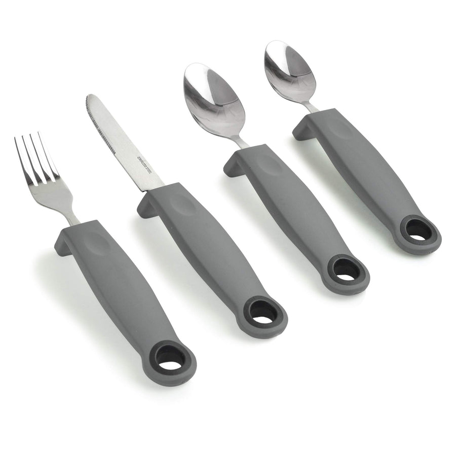 KMD Adaptive Utensils Set with Weighted and Self-Standi