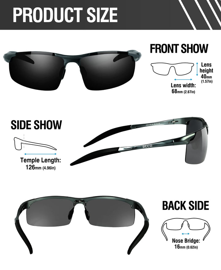 Mens Sports Polarized Sunglasses UV Protection Sunglasses for Men 8177s
