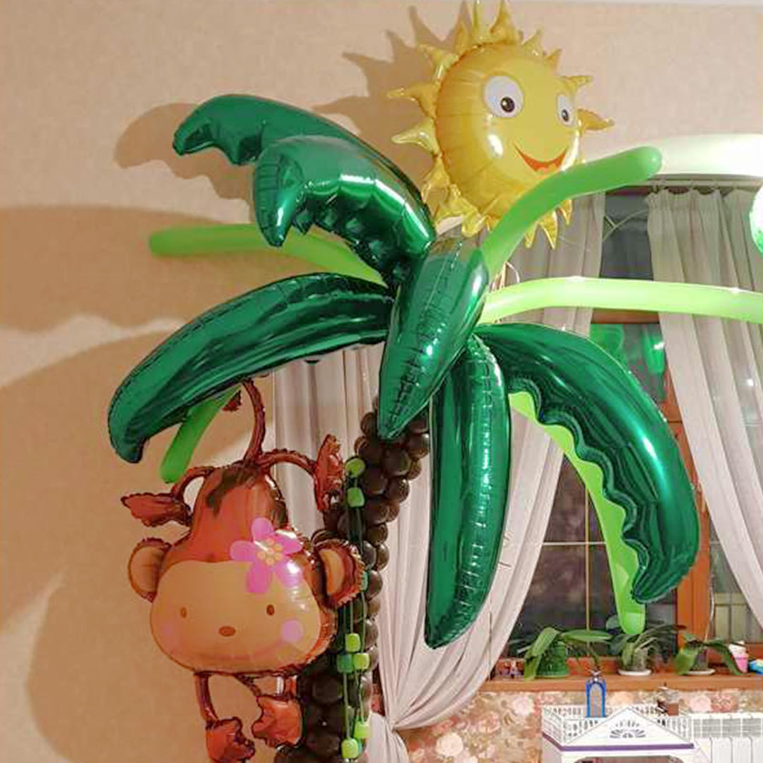36 Inch Hawaiian Luau Coconut Tree Leaves Balloons Alum