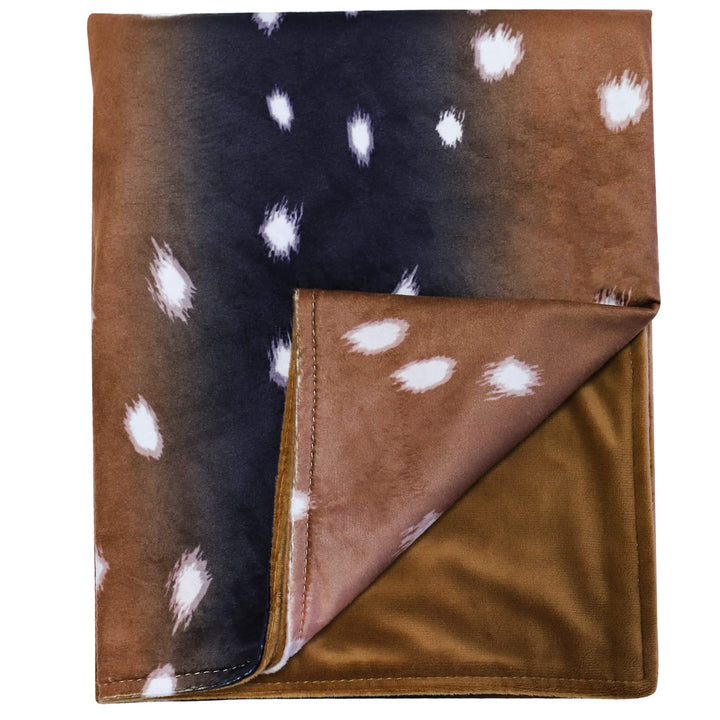 Baby balnket for Boys and Girls, Swaddle Receiving Plush Blanket, Soft Western Newborn Unisex Sleep Blanket for Infant Toddler and Kids for Crib and Stroller, Deer Skin Print, Hunting Theme