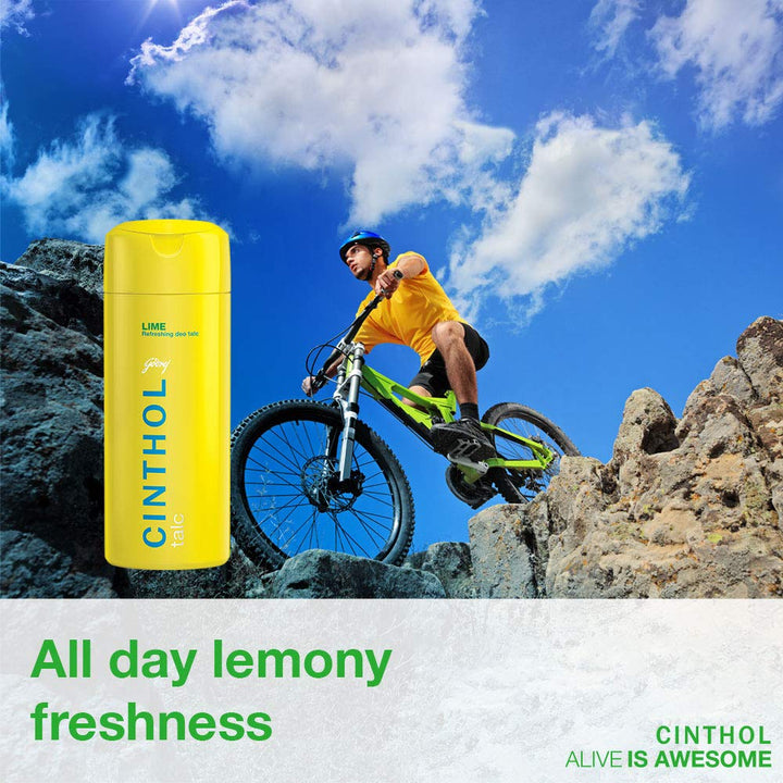 Godrej Lime Talcum Powder (Pack of 300g) | Superior Germ Protection | Insta Deo Fragrance