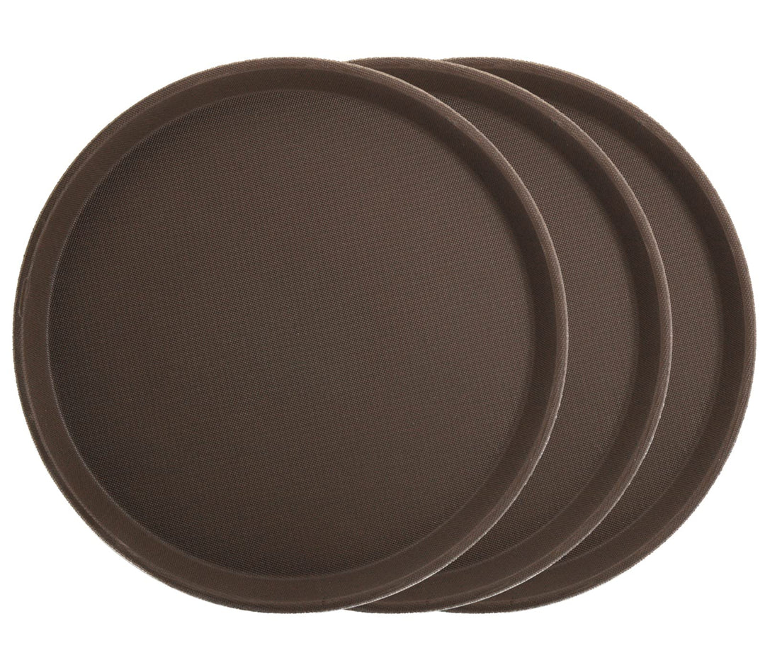 TOPZEA 3 Pack Non-Slip Serving Tray, 11 Inch Fiberglass