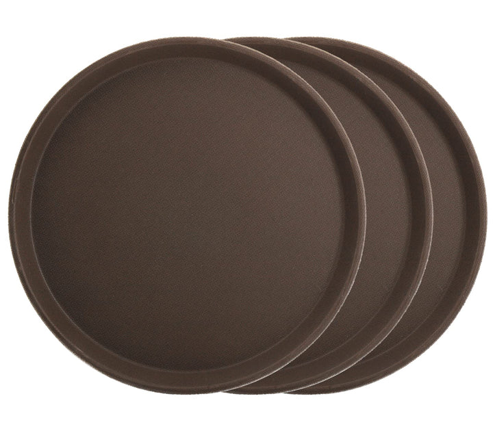 TOPZEA 3 Pack Non-Slip Serving Tray, 11 Inch Fiberglass