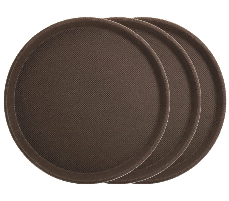 TOPZEA 3 Pack Non-Slip Serving Tray, 11 Inch Fiberglass
