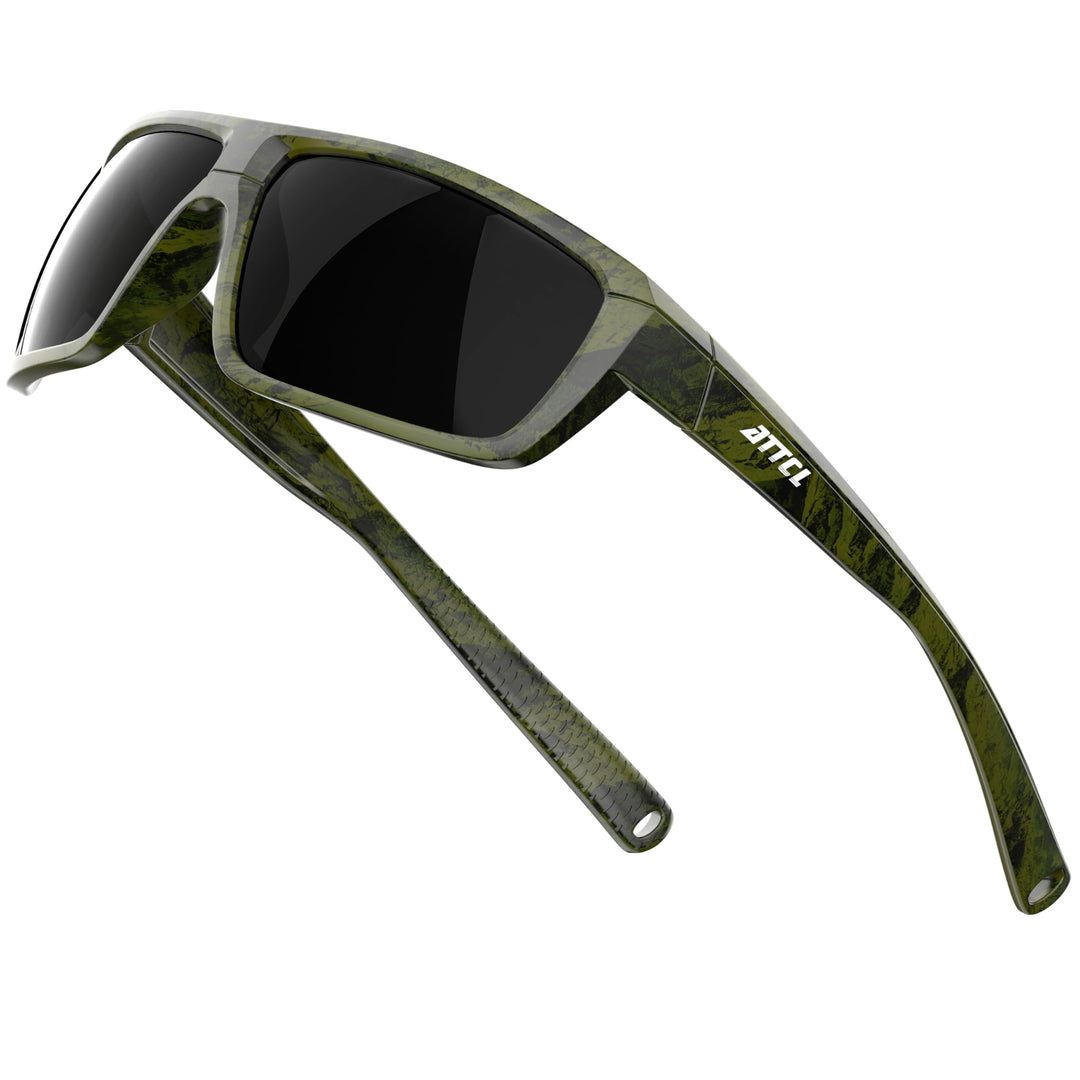 Polarized Wrap Sunglasses For Men Cycling Driving Fishing Sports Glasses Ultralight 5001 Camouflage