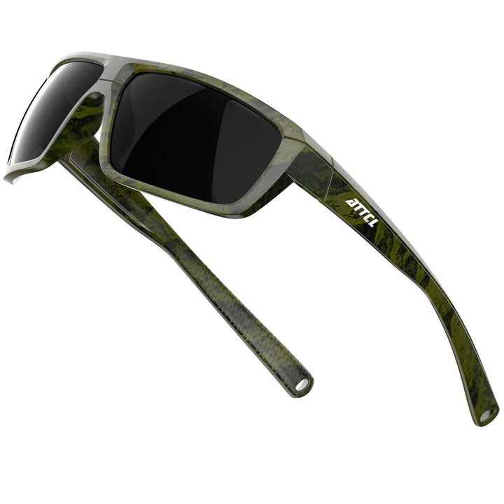 Polarized Wrap Sunglasses For Men Cycling Driving Fishing Sports Glasses Ultralight 5001 Camouflage