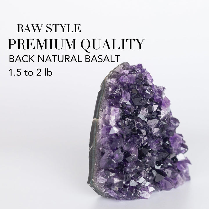DEEP PURPLE PROJECT Large Amethyst Crystal Rock 1.5 to 2 lb Raw Clusters from Uruguay Quartz Geode (600 Grams to 900 Grams)