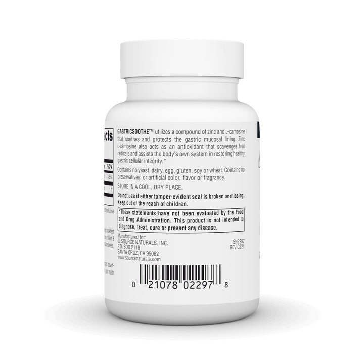 GastricSoothe Zinc L-Carnosine* - 120 Veggie Caps
