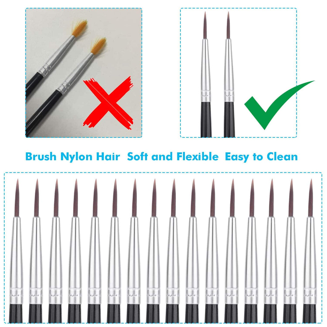 Miniature Detail Paint Brushes, Anezus 30 Pcs Paintbrus