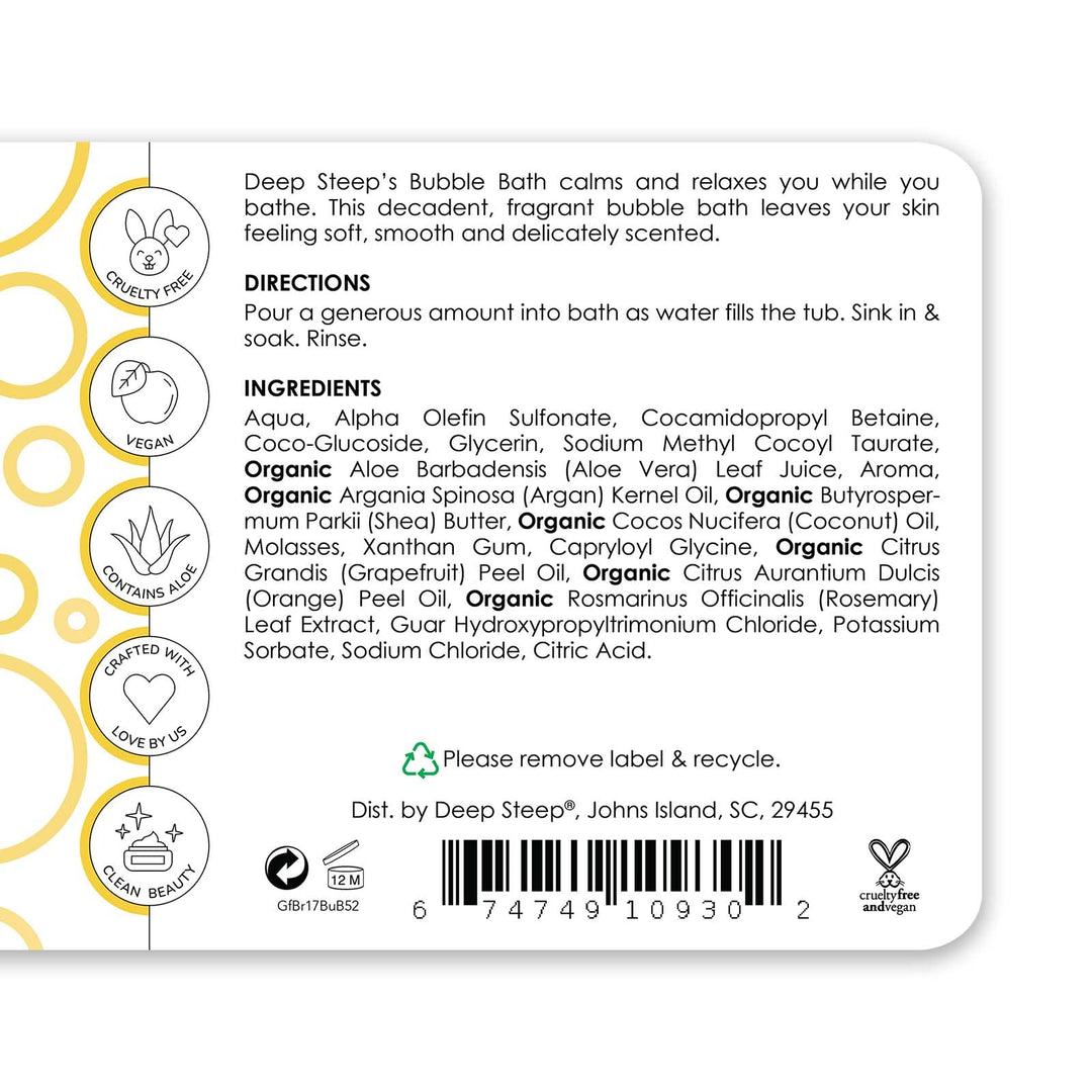 Bubble Bath - Grapefruit Bergamot - 17 Ounce