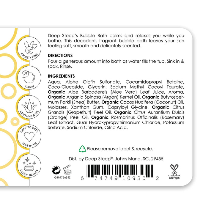 Bubble Bath - Grapefruit Bergamot - 17 Ounce