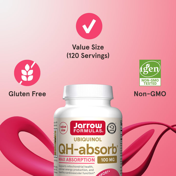 Jarrow Formulas Qh-Absorb Formulas Ubiquinol 100 Mg - 120 Count