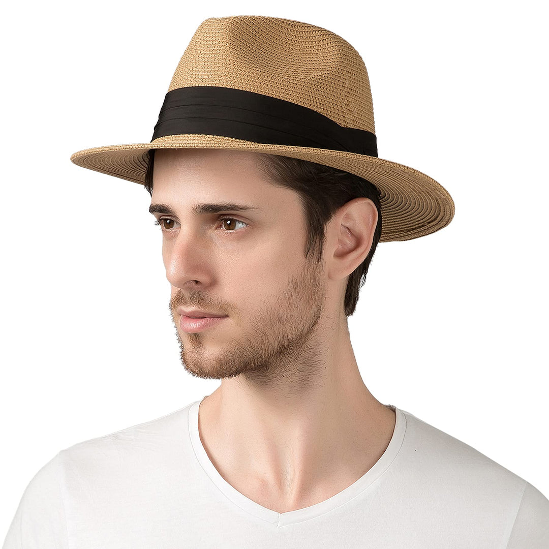 Lanzom Summer Beach Sun Hats for Men Women Foldable Flo