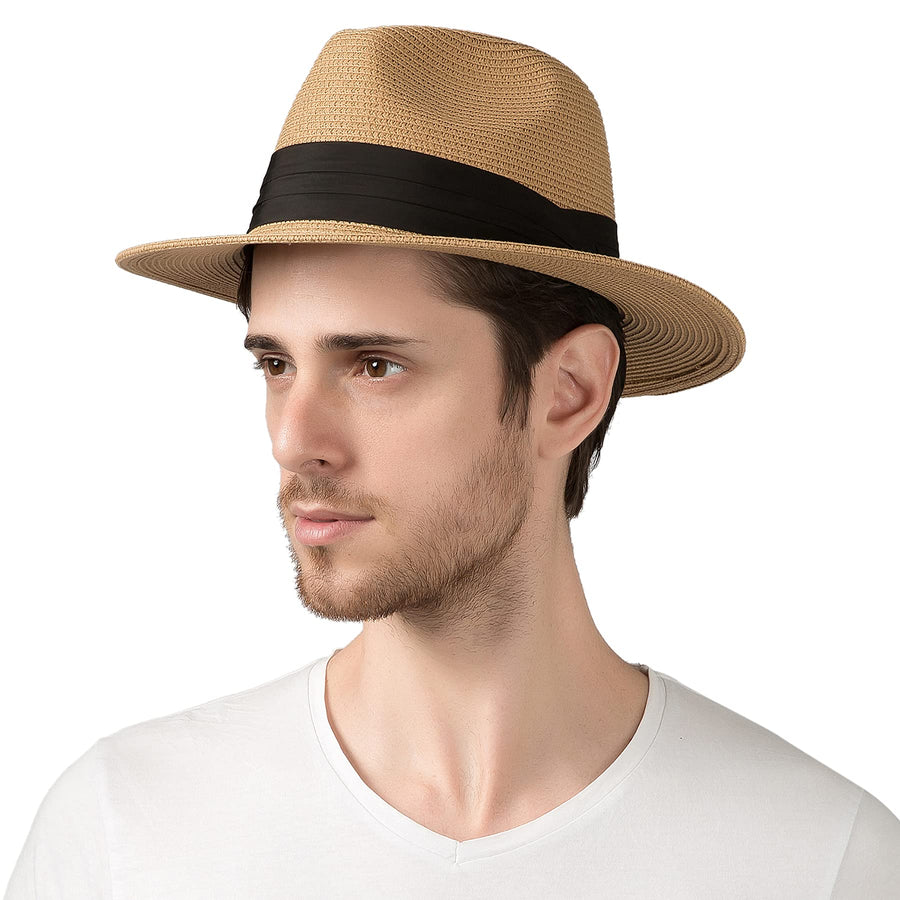 Lanzom Summer Beach Sun Hats for Men Women Foldable Flo