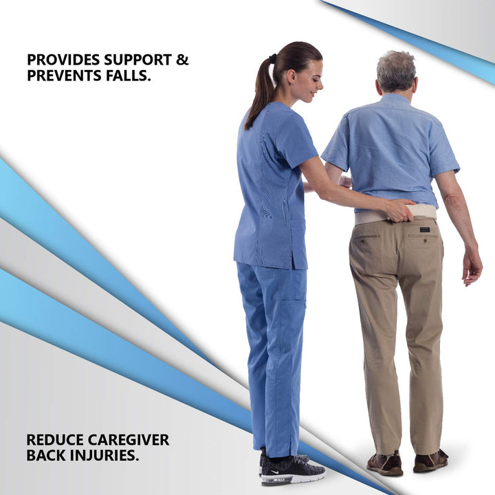 NYOrtho Plastic Buckle Gait Belt - Adjustable Machine Washable Strong and Durable Material Latex Free, Pastel, 72