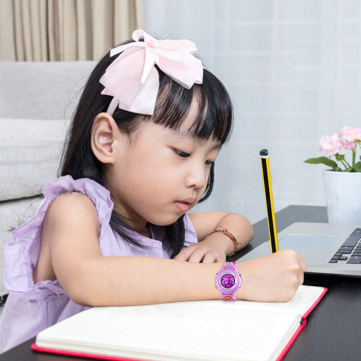 Girl Toys Age 3 4 5 6 7 8, Kids Watches for Girls Gifts for 4 5 6 7 8 Year Old Girl Birthday Gifts for Girls Age 5 6 7 8 9 - Purple