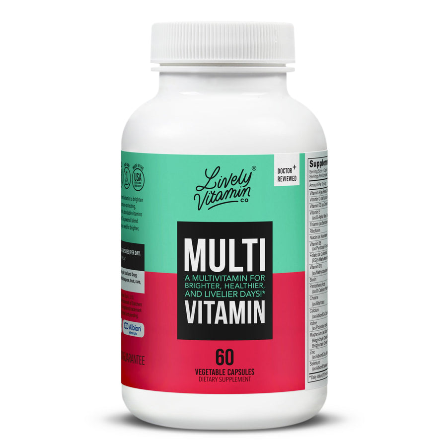 . Multivitamin - 37 Vitamins Minerals and Extracts - Energy - Memory - Immune Function - Heart- Brain - Focus - Mood - Antioxidants - Dairy Gluten Soy Free - 60 Vegetarian Capsules