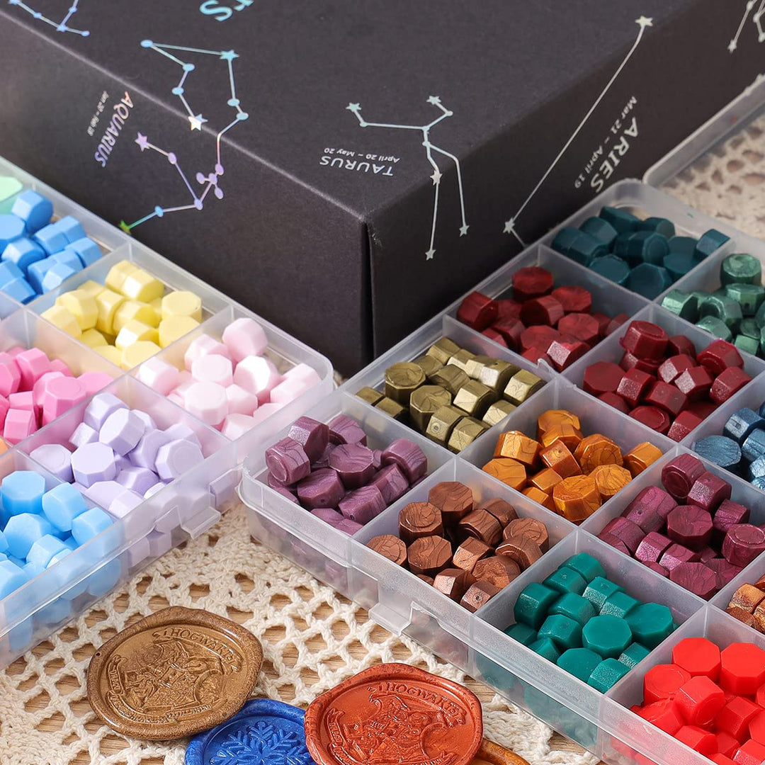 iteryou 1248 Pcs Wax Seal, Sealing Wax for Wax Stamp, W