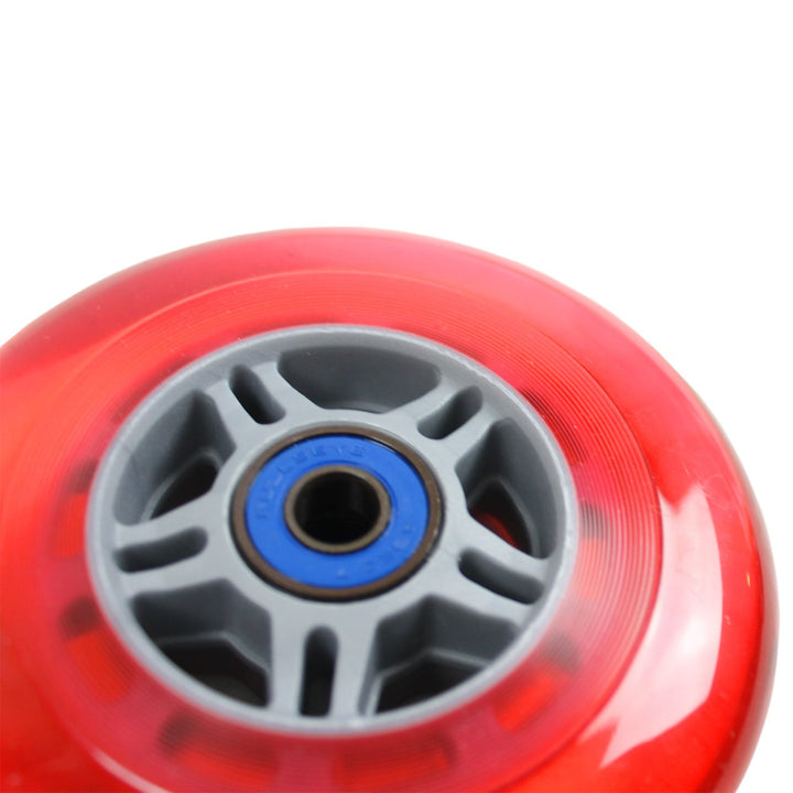 2 Scooter Wheels with ABEC 7 Bearings for Razor Scooter 100mm (red)