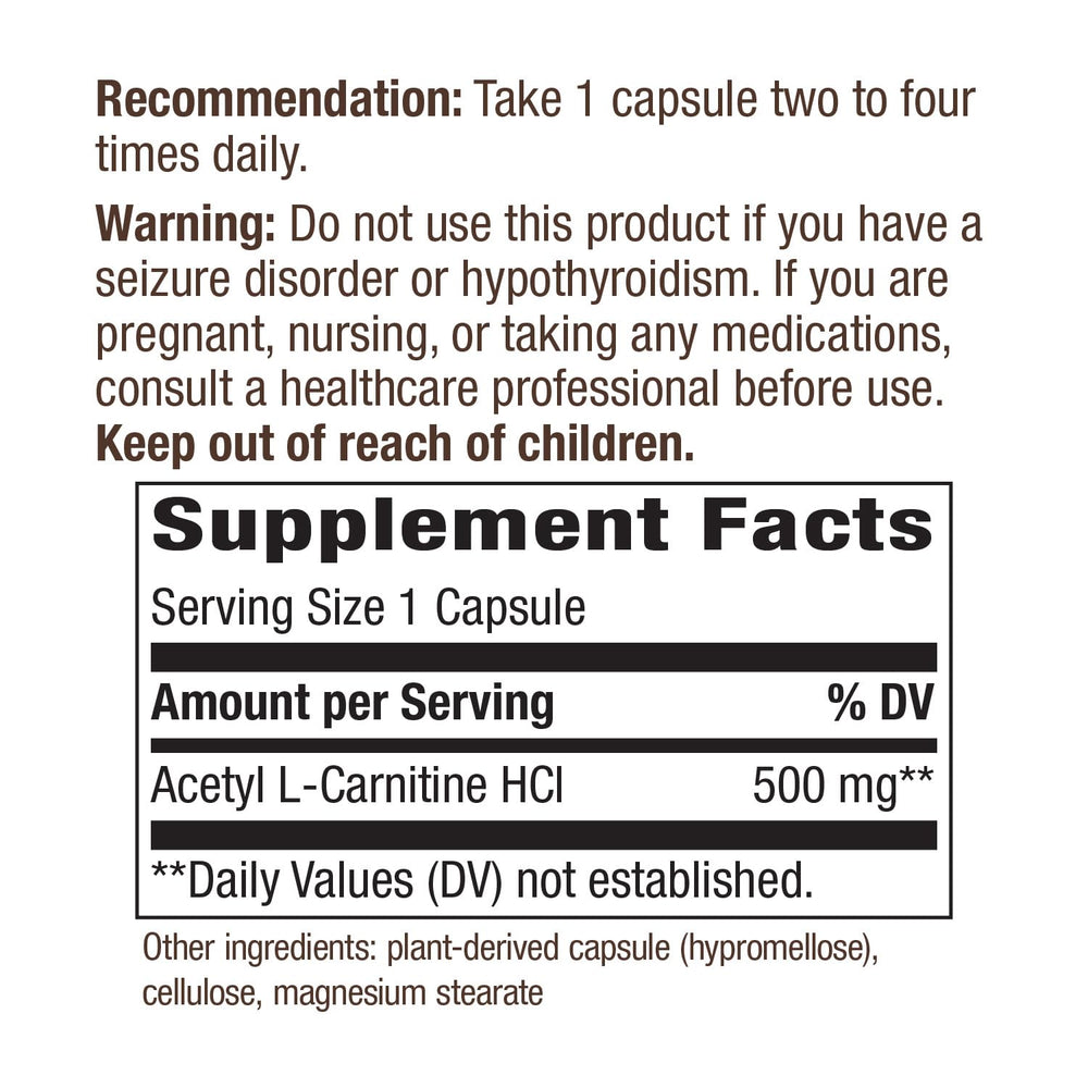 Nature's Way Acetyl L-Carnitine, Supports Brain Fun