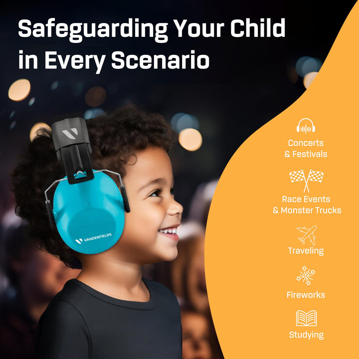 Kids Ear Protection, Noise Canceling Headphones Kids, Age 3-16, 26dB Noise Reduction, Ear Muffs for Kids, Kids Noise Cancelling Headphones, Earmuffs for Autism, Boys, Girls, Toddlers
