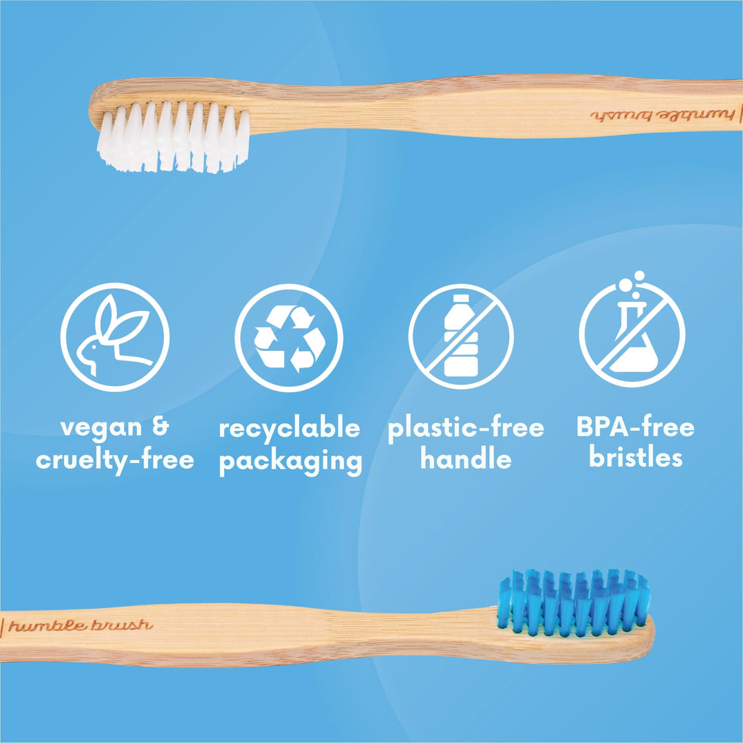The Humble Co. Bamboo Toothbrush (5pk) - Wooden, Sustai