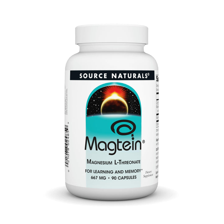 Magtein Magnesium L-Threonate 667mg Supports Focus, Mood, Healthy Memory, Cognitive Function, Sleep* - 90 Capsules