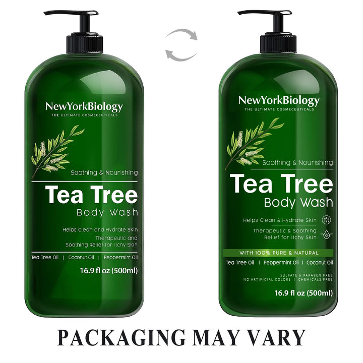 Tea Tree Oil Body Wash - HUGE 16 OZ - 100% Pure &amp; Natural - Extra Strength Professional Grade - Helps Soothe Toenail Fungus