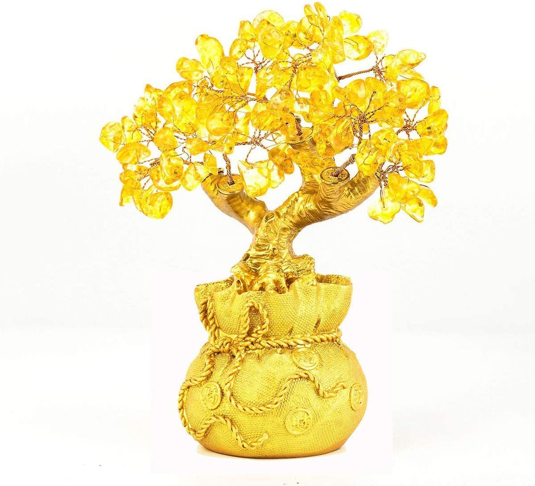 Feng Shui Money Tree Office Home Table Feng Shui Decoration Crystal Money Tree for Wealth and Good Luck