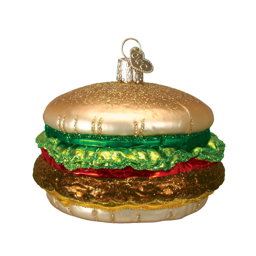 Ornaments: Cheeseburger Glass Blown Ornaments for Christmas Tree (32065)