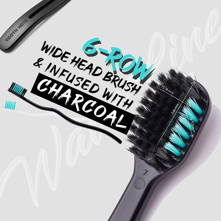 TOOTHNOTE Premium Toothbrush Wave Line, Black &amp;