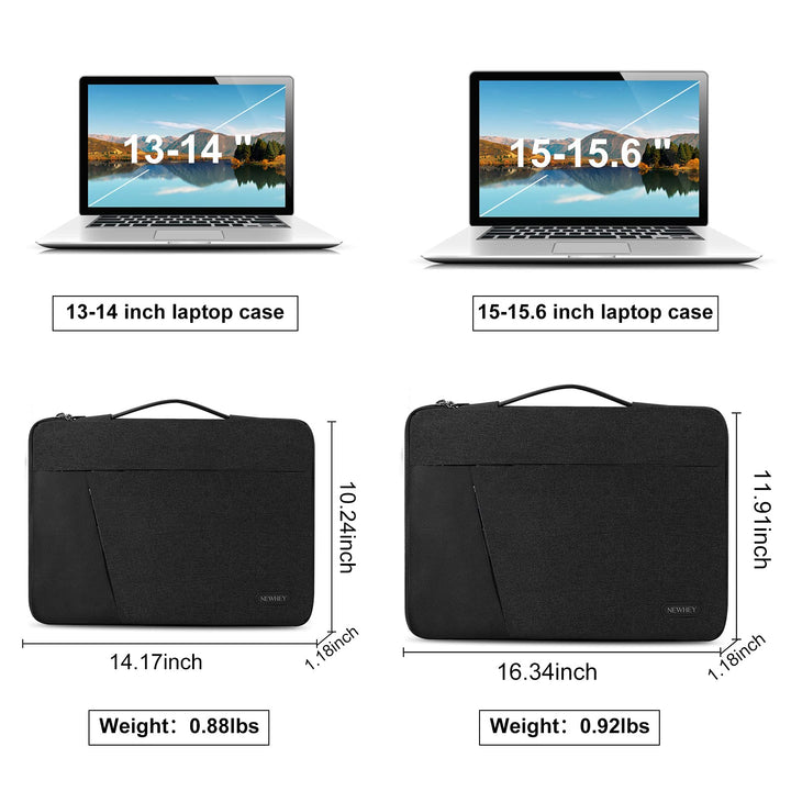 Laptop Sleeve Case 13-14 Inch Waterproof Durable Laptop Case Shockproof 360 Protective Bag with Handle Compatible with 13 MacBook Pro/Air, 13-14 Inch HP/ASUS/Acer/Dell/Mac/Lenovo/Notebook Computer