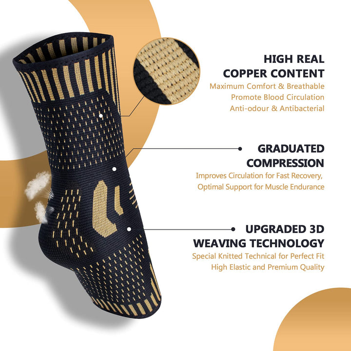 Lusenone Copper Ankle Brace Support for Men &amp; W