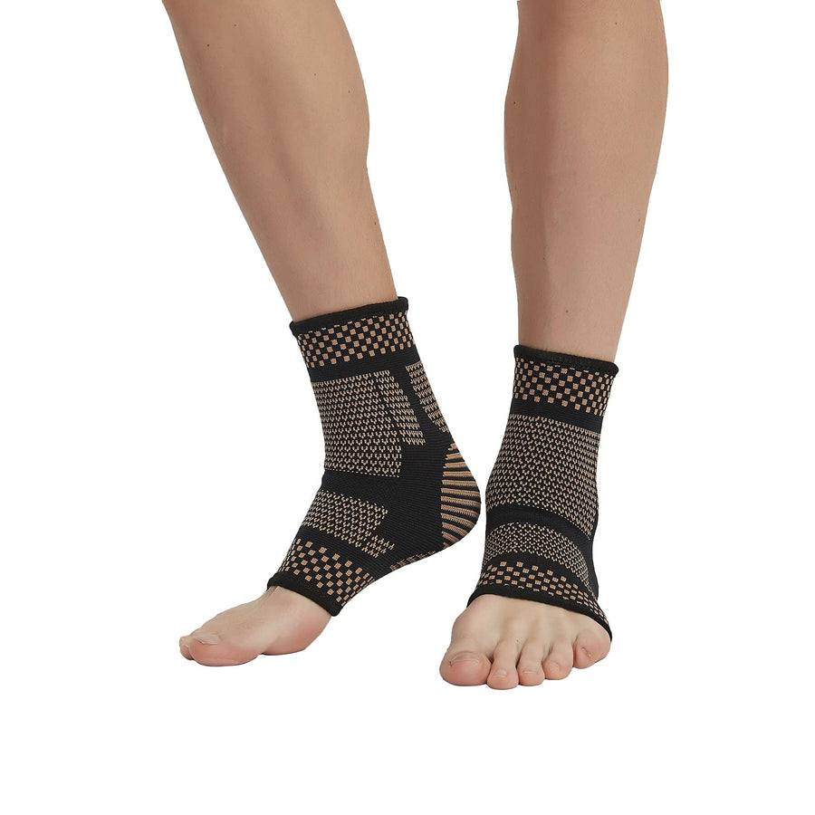 Copper Infused Ankle Braces Compression Sleeves Foot Su