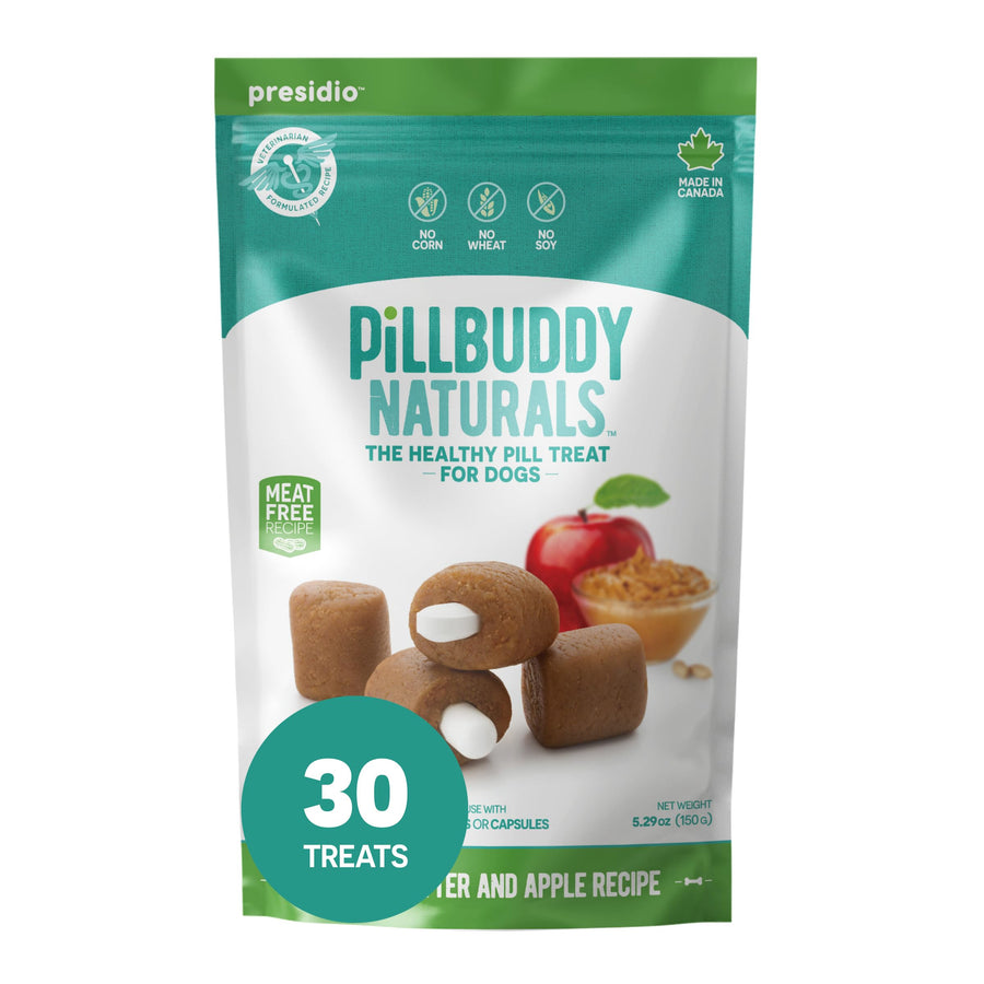 Earthly Pill Buddy Naturals - PB & Apple Recipe Pill Hiding Treats for Dogs - Make A Perfect Pill Concealing Pocket Or Pouch for Any Size Medication - 30 Servings