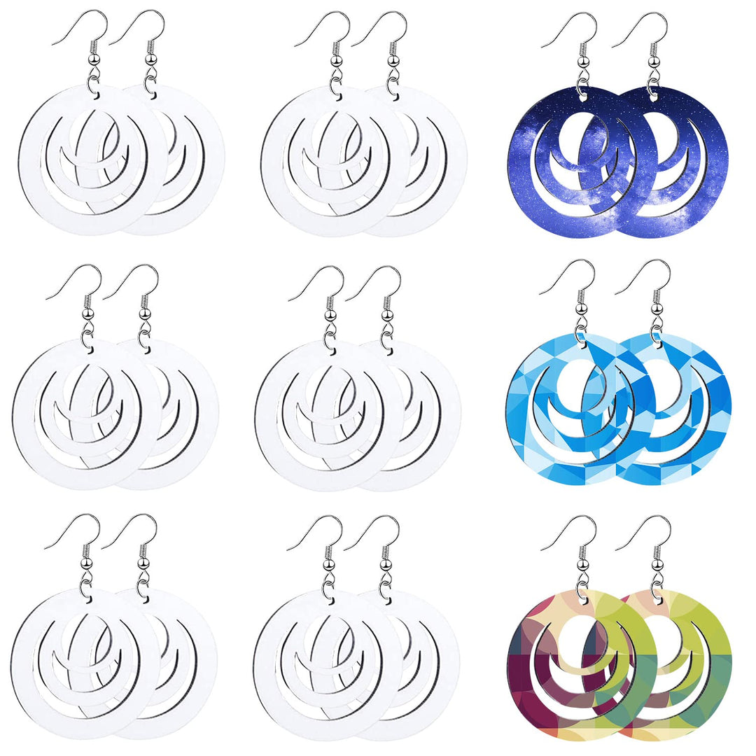 30Pcs Sublimation Blank Earrings Heat Transfer Sublimat
