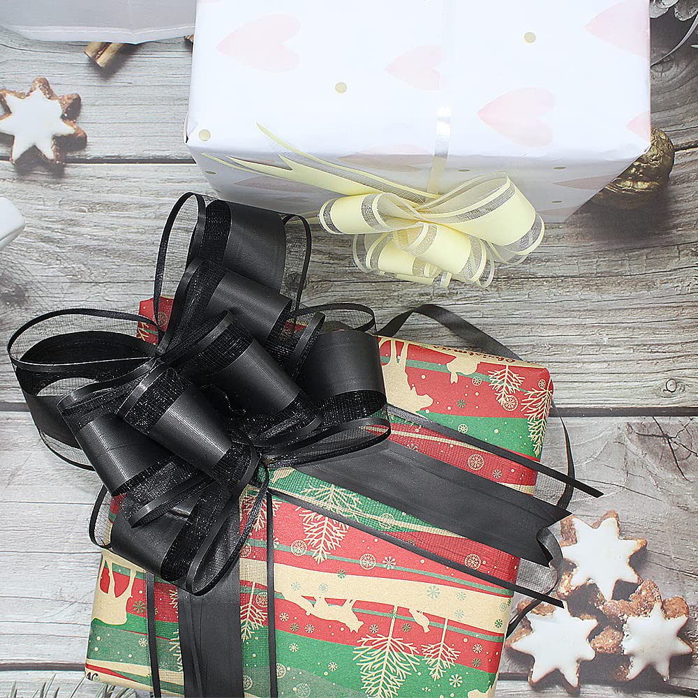 WDHHNP 20 PCS Large Bows for Gift Wrapping,Pink Pull Bo