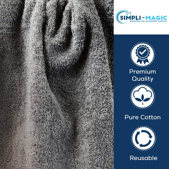 SIMPLI-MAGIC Towels, Hand, Gray 12 Count